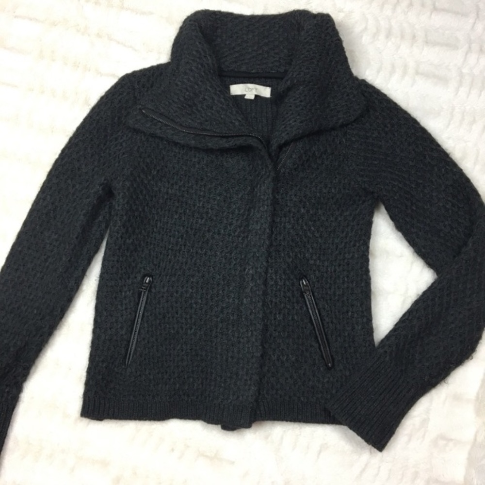 Loft zip up sweater jacket